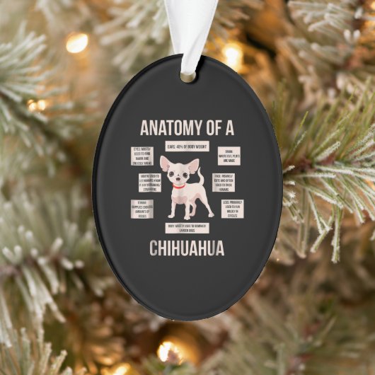 Anatomie van een Chihuahua Funny Puppy Gift Ornament (Boom)