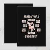 Anatomie van een chihuahua grappig puppy gift bedankkaart (Voorkant / Achterkant)