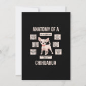 Anatomie van een chihuahua grappig puppy gift bedankkaart (Voorkant)