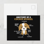 Anatomie van een Cocker Spaniel Cute Dogs Puppy Briefkaart (Voorkant / Achterkant)
