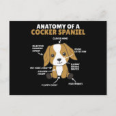 Anatomie van een Cocker Spaniel Cute Dogs Puppy Briefkaart (Voorkant)