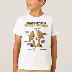 Anatomie van een Cocker Spaniel Cute Dogs Puppy T-shirt