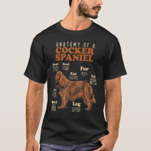 Anatomie van een Cocker Spaniel-functie van Dogu20 T-shirt