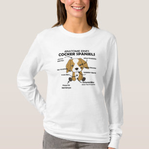 Anatomie van een Cocker Spaniel Sweet Dog Puppy T-shirt