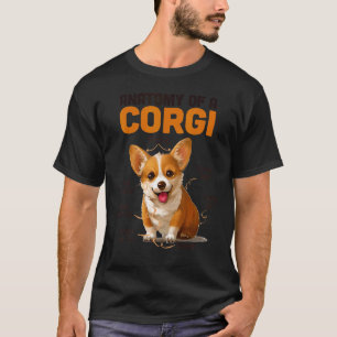 Anatomie van een Corgi Corgi Puppy Anatomie T-shirt