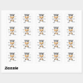Anatomie van een Corgi Cute Dogs Funny Puppy Vierkante Sticker (Vel)