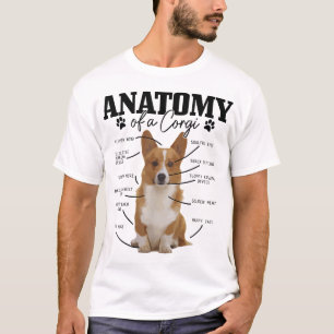 Anatomie van een Corgi Funny Cute Dog Corgi Mam Co T-shirt