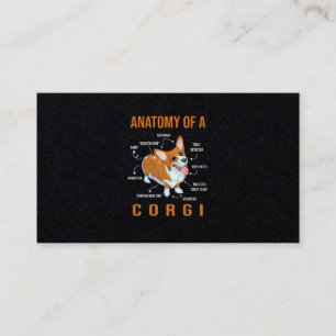 Anatomie van een Corgi Funny Dog Visitekaartje