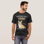 Anatomie van een Corgi hond T-shirt (Voorkant volledig)