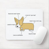 Anatomie van een Corgi Mousepad Muismat (Met muis)