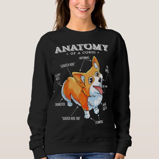 Anatomie van een Corgi T-Shirt Funny Dog (Voorkant)