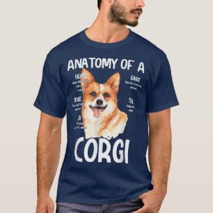 Anatomie van een Corgi voor Hondenliefhebbers hoof T-shirt