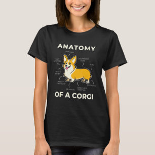 Anatomie van een Corgi voor Puppies Hond T-shirt