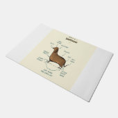 Anatomie van een dachshund | Dachshund-Hondenliefh Deurmat (Schuin)