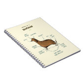 Anatomie van een dachshund | Dachshund-Hondenliefh Notitieboek (Rechterzijde)