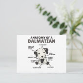 Anatomie van een Dalmatische zoete honden Funny Pu Briefkaart (Staand voorkant)