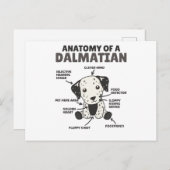 Anatomie van een Dalmatische zoete honden Funny Pu Briefkaart (Voorkant / Achterkant)