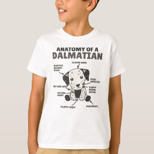 Anatomie van een Dalmatische zoete honden Funny Pu T-shirt
