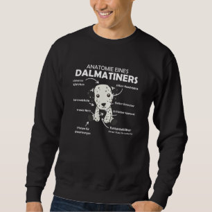 Anatomie van een Dalmatische zoete honden Funny Pu Trui