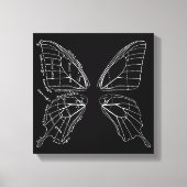 Anatomie van een  diagram van een vlindervleugel canvas afdruk (Voorkant)