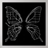 Anatomie van een  diagram van een vlindervleugel poster (Voorkant)