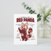 Anatomie van een Dierenvriend van de Rode Panda Briefkaart (Staand voorkant)
