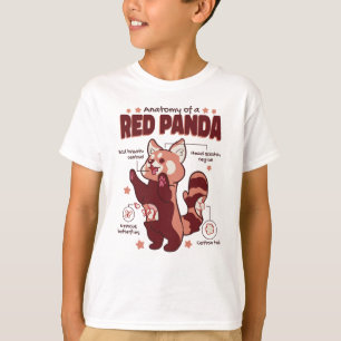 Anatomie van een Dierenvriend van de Rode Panda T-shirt