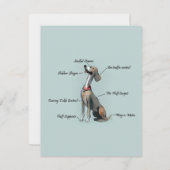 Anatomie van een Dog Birthday-kaart (Voorkant / Achterkant)