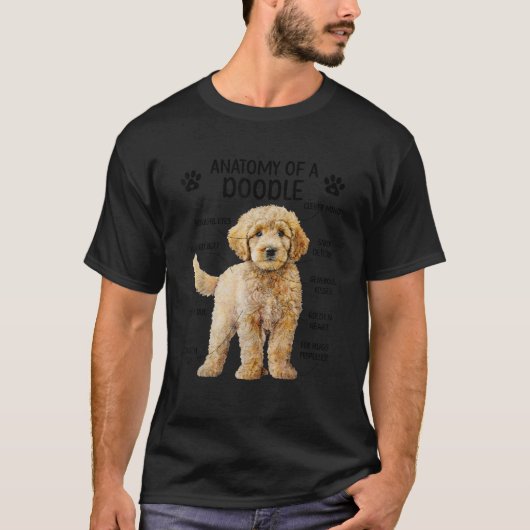 Anatomie van een doodle hond doodle eigenaar Golde T-shirt (Voorkant)