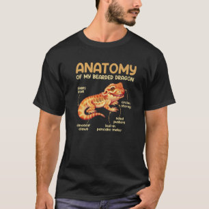 Anatomie van een drakencadeau voor reptielplaat t-shirt