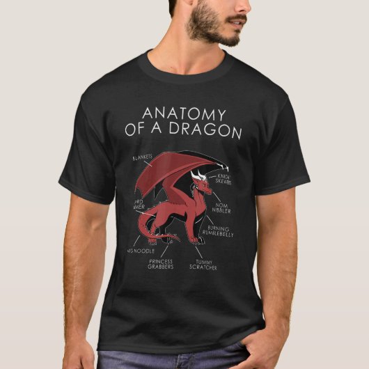 Anatomie van een drakenkleding t-shirt (Voorkant)