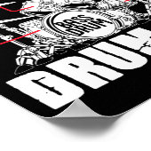 Anatomie van een drumstel Drummer-muzikant onderdi Poster (Hoek)