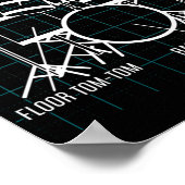 Anatomie van een drumstel Drummer-muzikant onderdi Poster (Hoek)