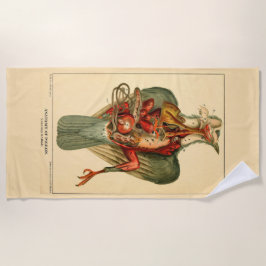 Anatomie van een duif strandlaken