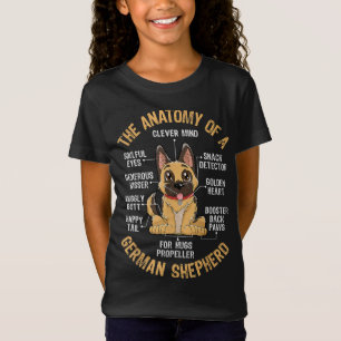 Anatomie van een Duitse herder Funny Dog Lover Gif T-shirt