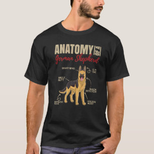 Anatomie van een Duitse herderhond T-shirt