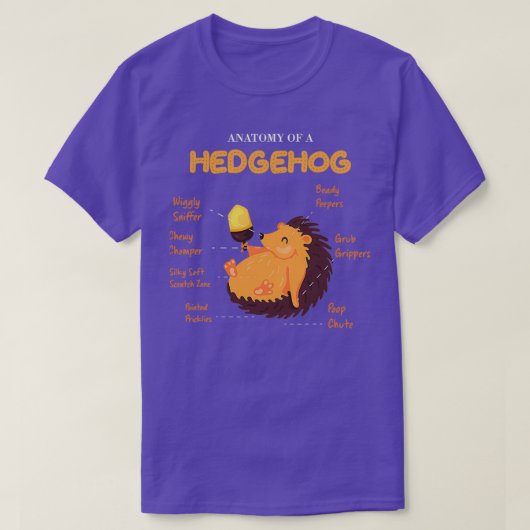 Anatomie van een egel-dier t-shirt (Design voorkant)