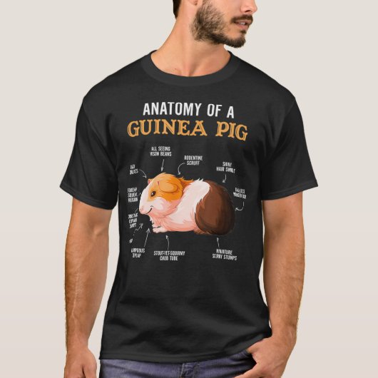 Anatomie van een eigenaar van een cavia-cavia  t-shirt (Voorkant)