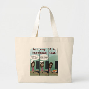 Anatomie van een facebook post Funny Grote Tote Bag