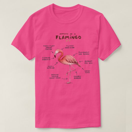 Anatomie van een Flamingo T-shirt (Design voorkant)