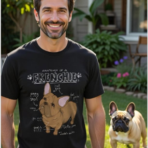 Anatomie van een Frenchie - Grappige Franse Bulldo T-shirt