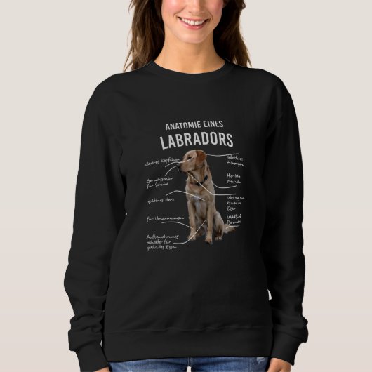 Anatomie van een Funny Labrador Retriever Dog Trui (Voorkant)