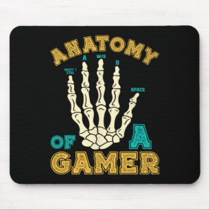 Anatomie van een gamer Gaming Hand Games Video Gam Muismat