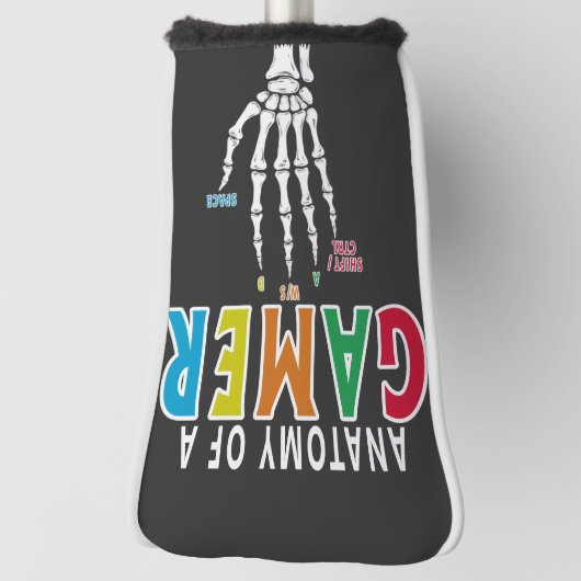 Anatomie van een gamer skelet Hand Funny Head Hoes Golfheadcover (Draai 90)