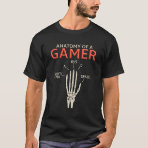 Anatomie van een gamer skelet Hand Funny Mannen Bo T-shirt