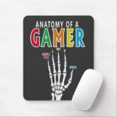 Anatomie van een gamer skelet Hand Funny Muismat (Met muis)