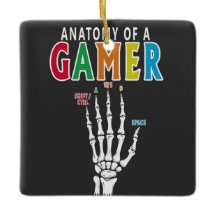 Anatomie van een gamer skelet Hand Funny Ornament