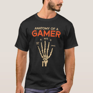 Anatomie van een Gamer Skelet Hand Grappige Mannen T-shirt