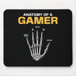 Anatomie van een Gamer Skelet Hand Grappige Video Muismat