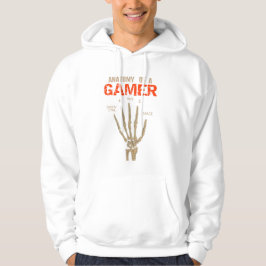Anatomie van een Gamer Skeleton Hand Keyboard T-Sh Hoodie